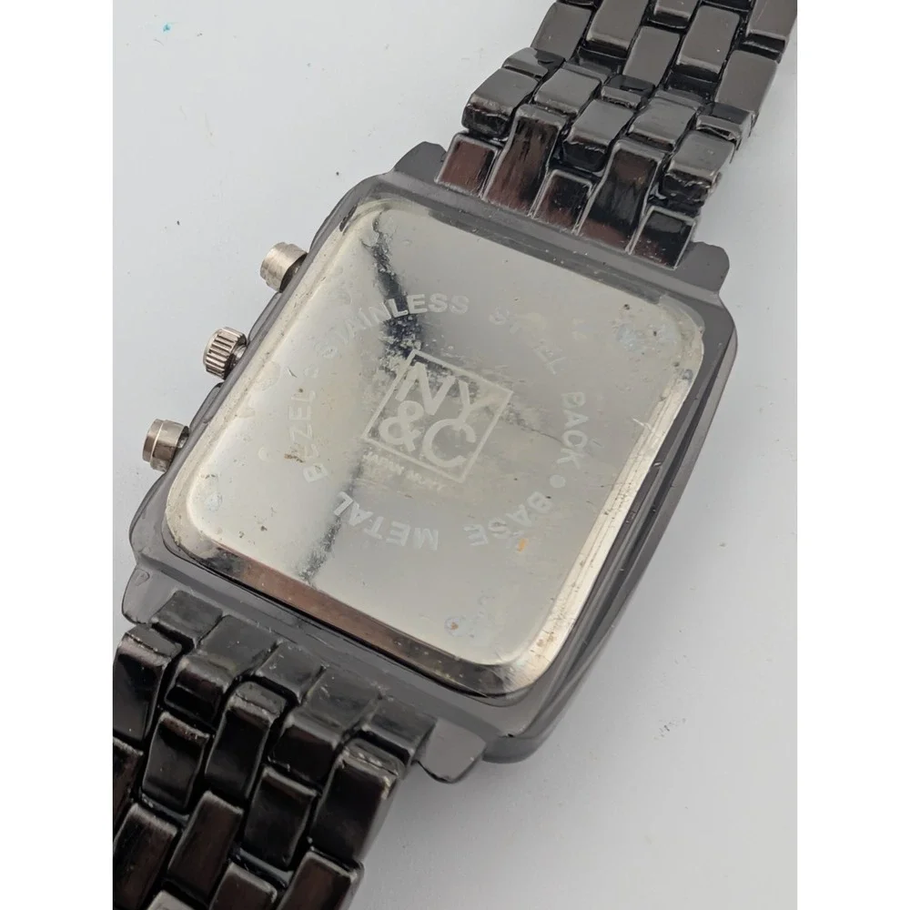 NY&C Watch Women 31mm Case Crystal Bezel Black 7